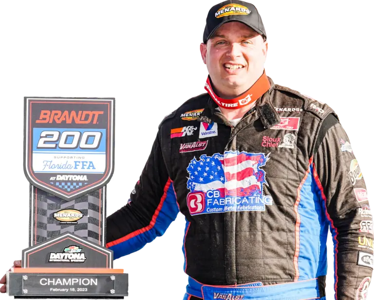 Greg van Alst victory lane Daytona ARCA 2023